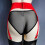 (RED, S) Sexy Vintage 6-Strap-Strumpfhalter-Dessous-Gürtel 3