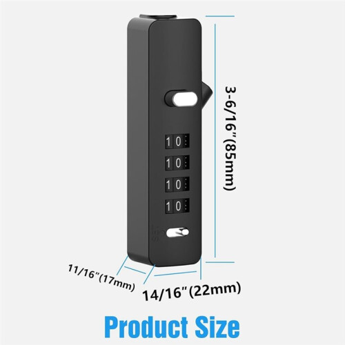 Cable Combination Lock, Comes with Three Rubber Coated Steel Wire Rope Combination Padlocks, Replaceable Rope
