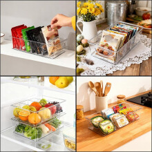 Organisateur de Sachets D'Épices (2 Pièces) avec Séparateurs Amovibles pour la Cuisine, le Garde-Manger, les Placards et le Plan de Travail
