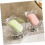 2pcs Self Draining Soap Dish for Shower, Transparent Space Saving Soap Holder with Drain Cup 4
