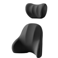 Car Lumbar Support Pillow for Acura RDX 20192024, Electric Vibrating Massage Seat Cushion, Ergonomic Black Memory Foam Lumbar Pad