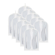 Durable PEVA Garment Bag 60x140cm Dustproof Suit Cover for Long Coats and Hanging Closet Storage