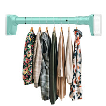 Adjustable Tension Curtain Rod 6398 Inches Green Stainless Steel NoDrill Telescoping NonSlip Design
