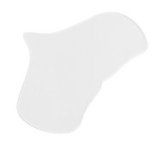 Peach-Shaped Silicone Chest Pad - Transparent