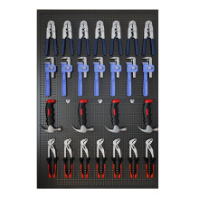 Black Pegboard Wall Organizer 19.7x39.4in – Metal Storage Panel for Garage Tools, Kitchen & Office Display