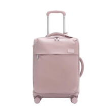 24 Inch Spinner Suitcase for Travel, Lightweight Large Capacity Polyester Luggage with 360 Wheels, Pink