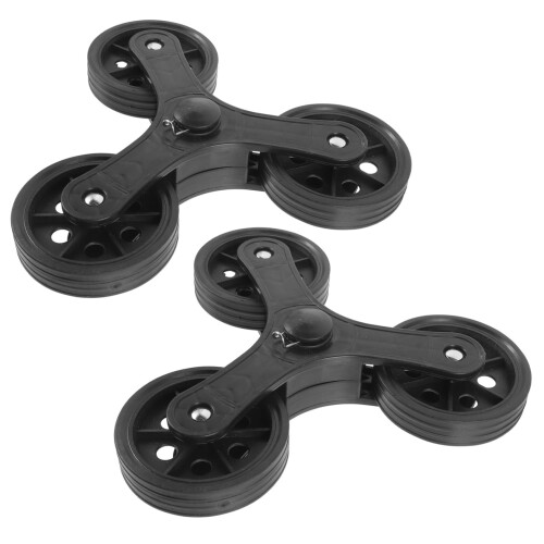 2 Pack Triangle Shopping Cart Replacement Wheels with Smooth Rolling and Durable Heavy Duty Casters for Trolley