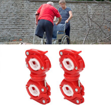 2 Set Walker Cane Holder: 360 Rotation Red/White