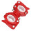 2 Set Walker Cane Holder: 360 Rotation Red/White 2