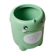 Kids Trash Can Dinosaur Themed Design Large Capacity Cute Green Waste Basket for Bedroom or Playroom