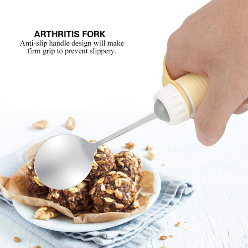 Adaptive Eating Utensil 360 Rotating Spoon for Disabled and Elderly with Adjustable Silicone Strap 2