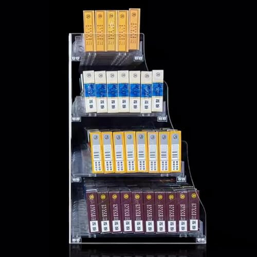 Acrylic Wall Mounted Cigarette Display Rack with 45 Viewing, Clear Visibility, 25 Tier Retail Shelf 2