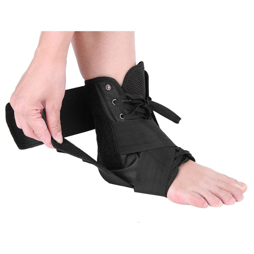 Ankle Brace with 360 Secure Wrap, Breathable Nylon Support for Sprain Recovery and Sports Use (L)