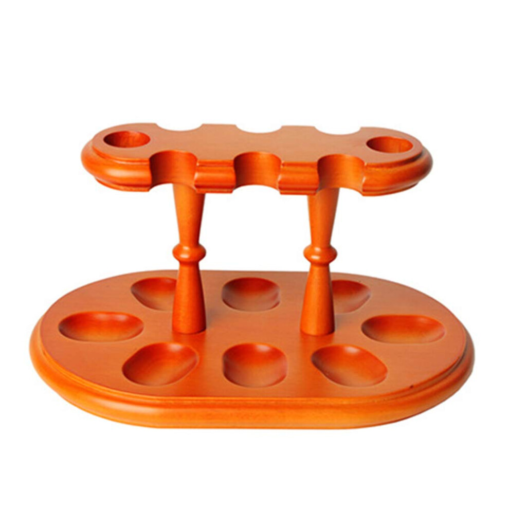 Handcrafted Wooden Pipe Stand Rack for 8 Pipes, Tobacco Pipe Rack with ScratchResistant Holders