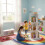 Libreria girevole per bambini, bianca, design a orecchie di coniglio 2