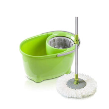 Stainless Steel 360 Spin Mop with Bucket, Deep Cleaning Microfiber Floor System, Hands Wet and Dry Use