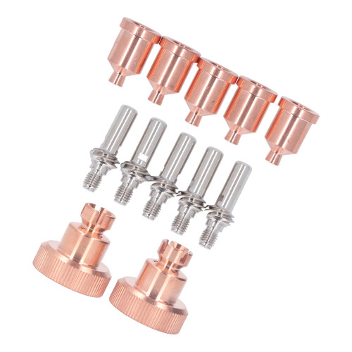 KP2845 8 Nozzles & Electrodes Set, 80A Brass/Copper