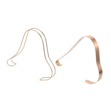 2PCS Stainless Steel  Heel Shoe Display Stand with Adjustable Support and Rose Gold Finish for Retail