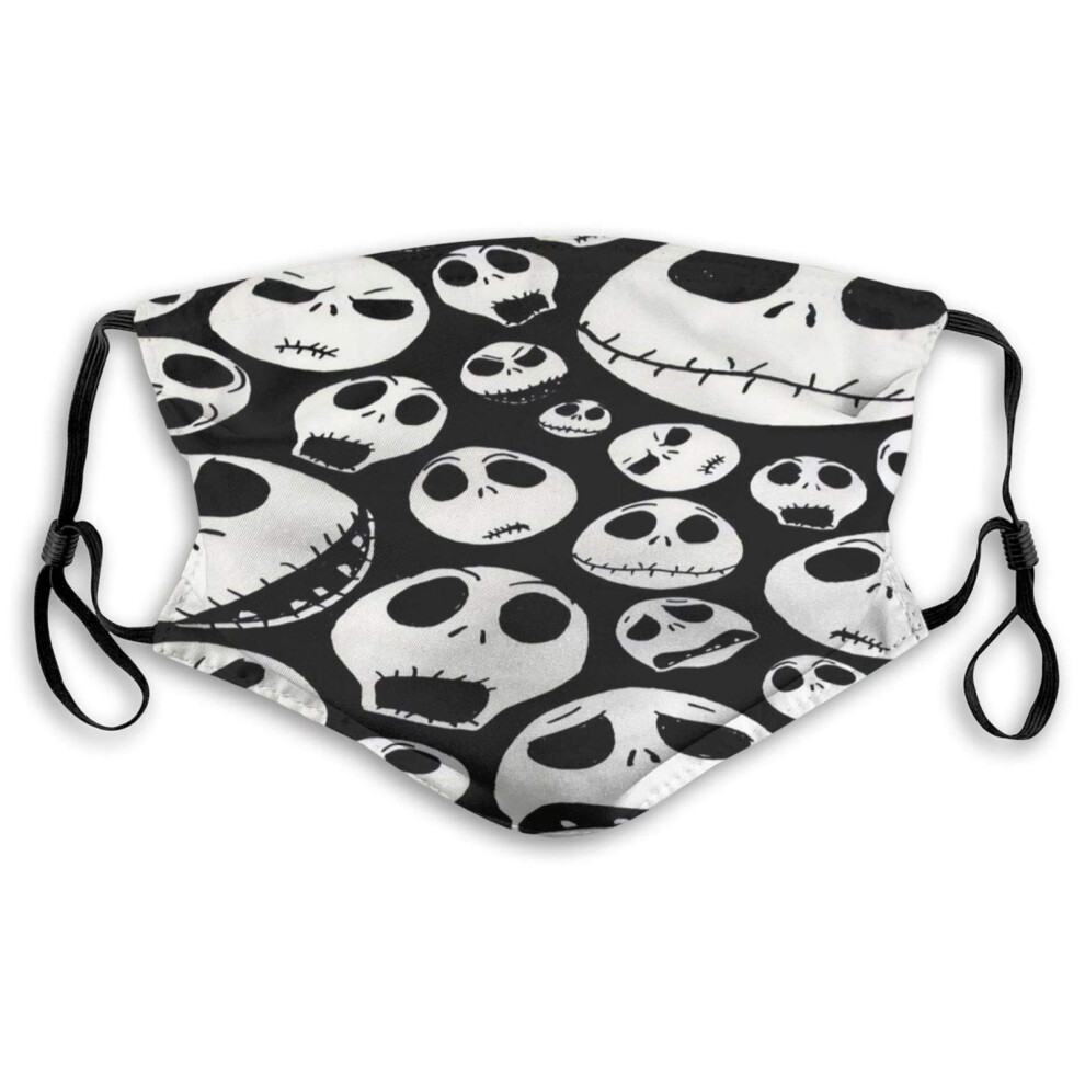 Halloween Face Mask Reusable Breathable Washable Mask with Adjustable Ear Loops for Adults