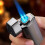 USB Rechargeable Windproof Camping Lighter Triple Jet Torch Flame with Adjustable Control Gift Box 3