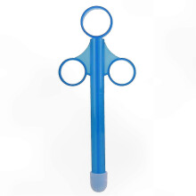 (Blue Transparent) Personal Lubricant Applicator Syringes for Intimate Use Men Women Couples Friendly Vaginal Anal Launcher Tool