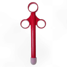 (Red) Personal Lubricant Applicator Syringes for Intimate Use Men Women Couples Friendly Vaginal Anal Launcher Tool