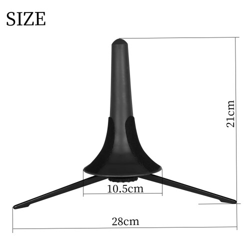 Trumpet Stand with Stable ThreeLeg Support, Felt Pad Protection, Foldable Black Holder for Stage 1