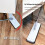 Flat Mop and Bucket Set with Hands Wringing, Dual Scraper, Reusable Microfiber Pad, 130cm Handle 5