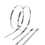 Stainless steel cable zip ties 100-Pack Silver 300 mm 5