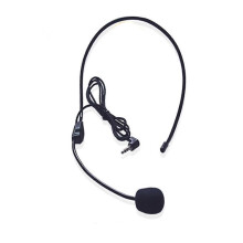 Microphone Wired Headset With Ear Microphone Black Wired Headphones