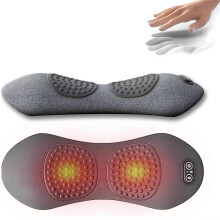 Back Massager with Heat and Vibration for Sciatica and Lower Back Pain Relief, Ergonomic Lumbar Support Gray