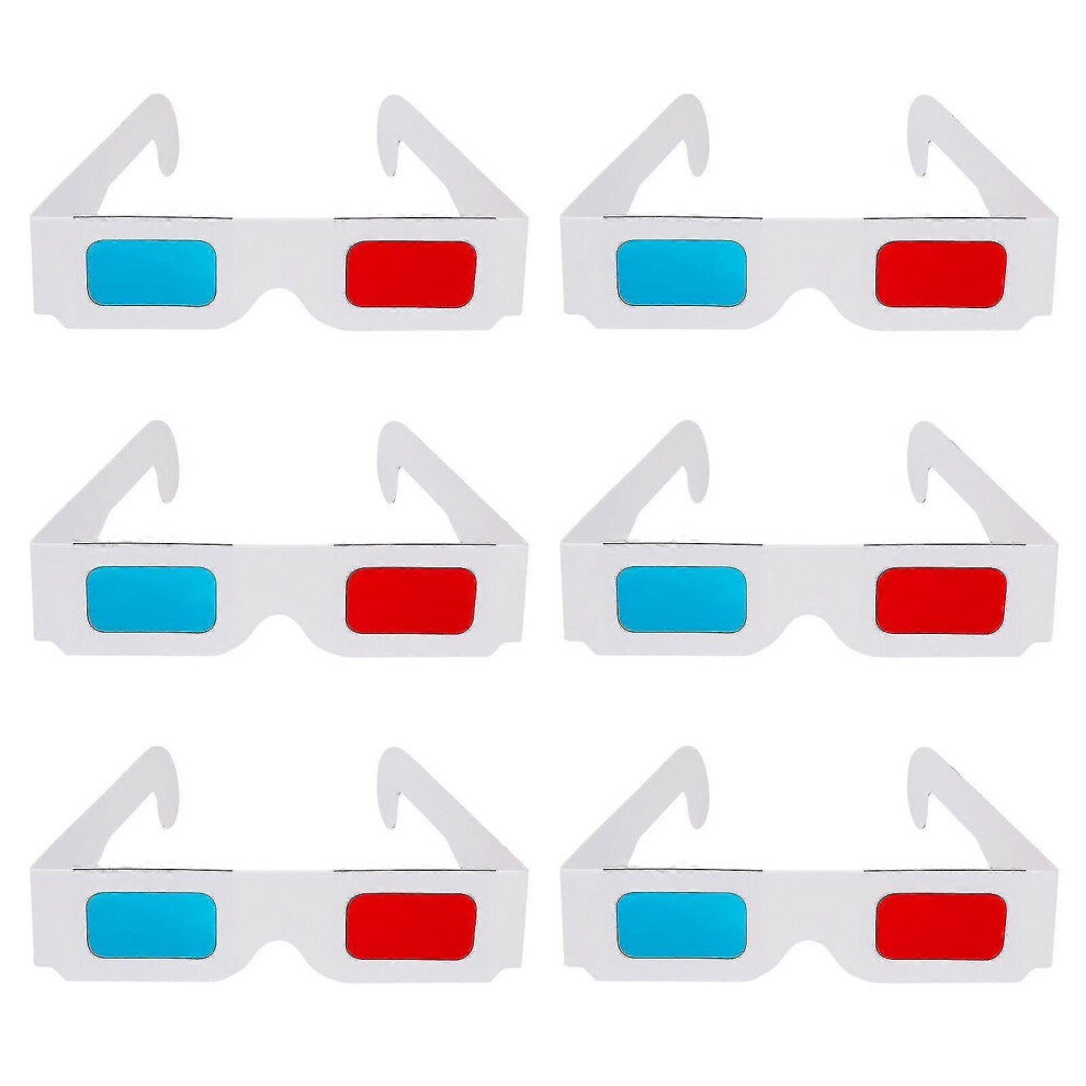 30Pcs Disposable 3D Glasses 3D Cardboard Eyeglasses Anaglyph Movie 3D Glasses Universal 3D Glasses 9172356457140