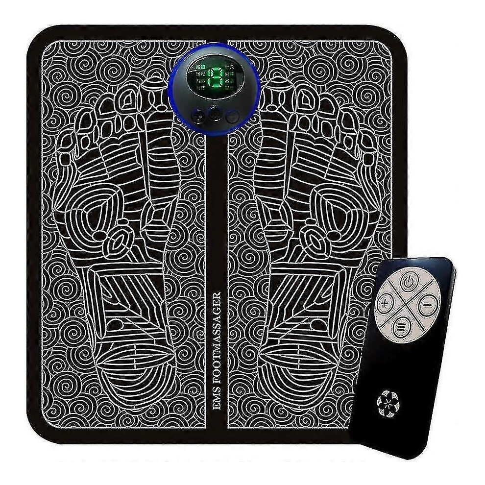 Black Foot Massager Designed Compatible With Neuropathy Feet Relief, Whole Body Massage With 8 Modes And 19 Intensity Levels