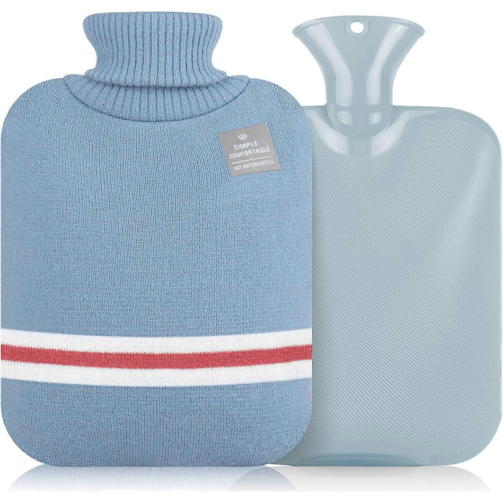 Hot Water Bottle with Cover,2L Hot Water Bottles for Pain Relief,Hot and Cold Compress,Hand Feet Warmer,Menstrual Cramps,Relieve Neck and Shoulde