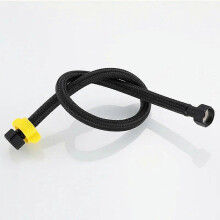 G1/2 Sanitary Water Hose Tap 60Cm Lengths Black Toilet Connection Inlet Pipe Kitchen Bathroom Heating Pipe