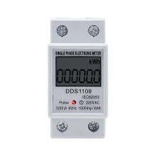 DDS1108 Digital Electric Energy Meter Multifunctional Wattmeter LCD Display KWh Meter Single Phase Wattmeter AC220V 60Hz