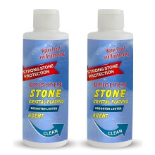 Stone Cleaner 2 Pcs Marble and Granite Stain Remover with Luster Brightening Finish 200ML