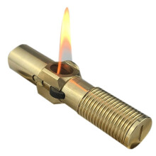 Vintage Brass Lighter Refillable Kerosene Trench Style with Wheel Ignition, Gift for Men Dad Husband