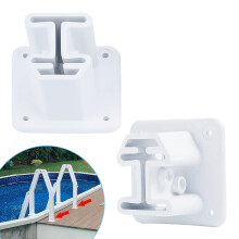 Heavy Duty Resin Pool Ladder Flanges 2 3/4 Inch White Above Ground Replacement Parts Pack of 2