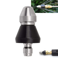 1/4 Inch Stainless Steel Sewer Jetter Nozzle for Pressure Drain Cleaning, Heat Resistant Compact Design
