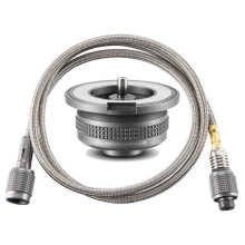 Camping Gas Regulator and Hose Kit with Auto‑Off Safety Adapter, Flexible 50/100cm Hose for Outdoor Cooking
