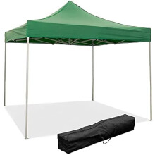 Gazebo Richiudibile 3x3 m Pieghevole a Fisarmonica Gazebo Verde Pieghevole Impermeabile Tendone da Esterno Tenda con Sacca
