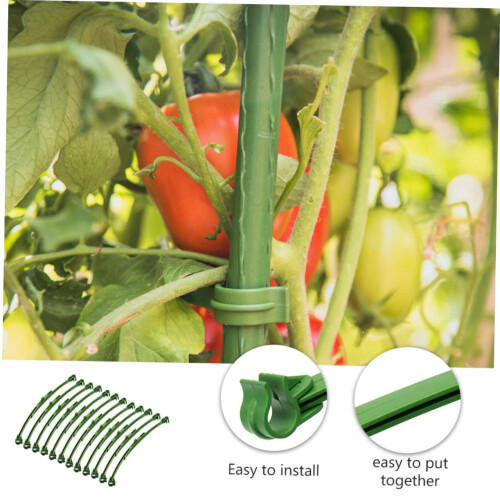 12pcs Adjustable Tomato Trellis Cage for Climbing Plants, Durable Garden Support System 1
