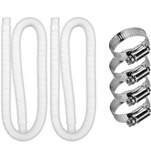 Pool Filter Hose 1.25 Inch 59 Inch Durable Dual Pack Replacement for Above Ground Pool Pump 330 530 1000 GPH