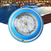 Submersible LED Pool Light IP68 Waterproof 9W Purple Stainless Steel Underwater Pond Light DC24V