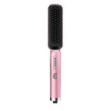 (Pink) Hair Straightener Lazy Wireless Hair Straightener Comb Electric Mini Curler Hair Straightener Dual-use Home Styling Tool