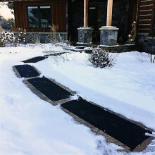 Heated Snow Melting Mat 33x244cm NonSlip Outdoor Walkway and Stairs Mat for Winter Ice Removal