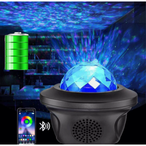 Projector Rechargeable USB Home Decoration for Bedroom Ceiling Bluetooth Water Wave
