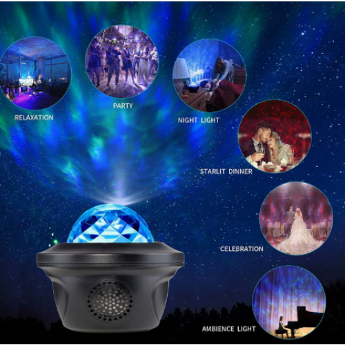 Projector Rechargeable USB Home Decoration for Bedroom Ceiling Bluetooth Water Wave 1