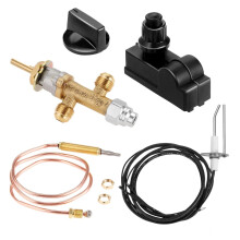 Propane Fireplace Valve Kit with Igniter, Flame Failure Safety Control, Low Pressure Fire Pit Parts